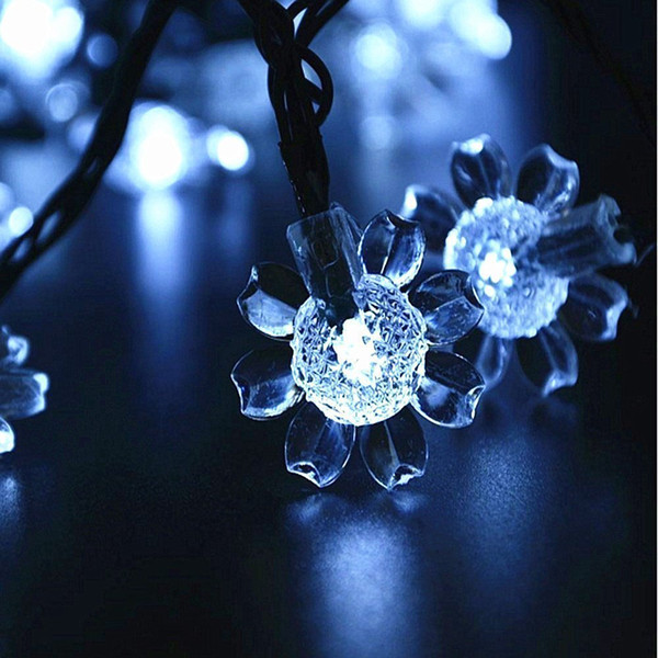 Solarstars Solar Powered String Light 6.5M 50 Sunflower LED Christmas Light Waterproof solar fairy wedding garden decoration String Lights