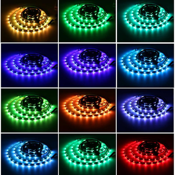 VCHUNAG 5V USB 5050 RGB LED Strip Light Kit for HDTV Desktop PC Background Bias Lighting