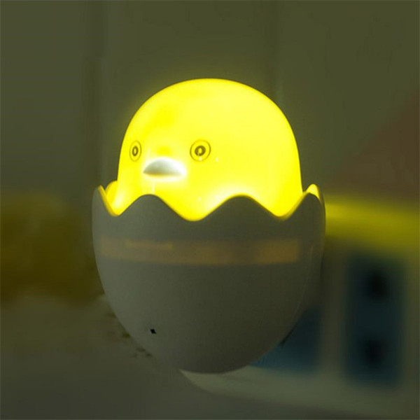 Popular night light cute LED mini yellow duck night light children bedroom creative cartoon intelligent light control decorative lights