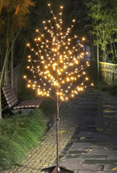 1.5M Cherry Blossom Light Tree Trunk Landscape Warm White Wedding Luminaria Outdoor Lighting Lamp New Year Waterproof LLFA