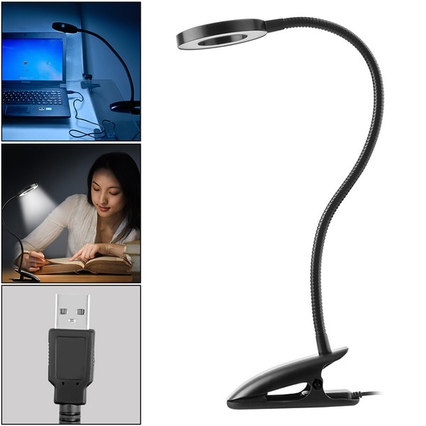 20 LED Clip Portable Desk Light Full Touch Control Stepless Dimming 360° Adjustment with Eye Protection for Reading LEG_30Y