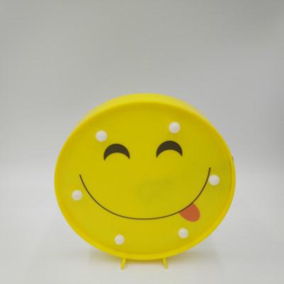 Lovely Comical Face Emoji LED Lamp Wall Hanging Desk Standing 7 Lights Warm White