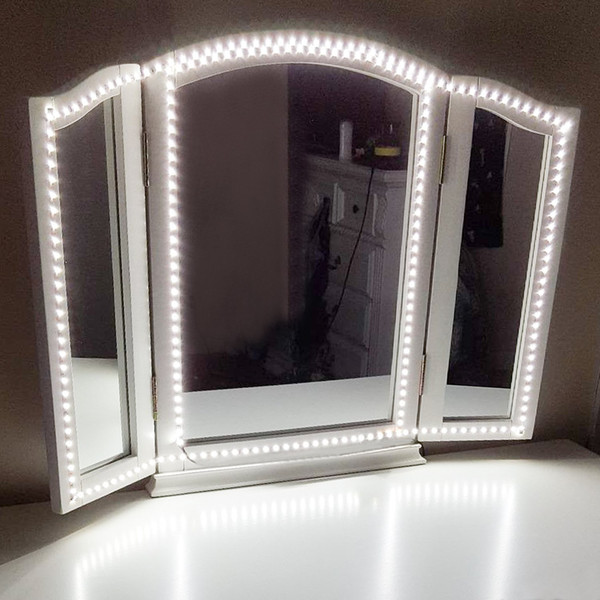 LED Vanity Mirror Lights Kit 13ft/4M 240 LEDs Daylight White Hollywood Style Mirror Light with Dimmer for Makeup Dressing Table