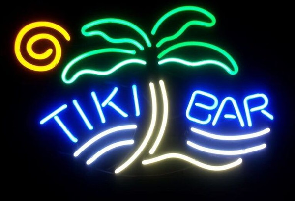 Tiki Bar Palm Tree Real Glass Neon Sign Neon Lamp Beer Bar