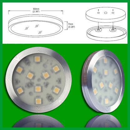 3PCS/Kit Ultra Bright 120LM White 1.8W 9PCS SMD5050 LED Under Cabinet Light Puck Light + 1PC 12V 0.5A 6W DC Power Supply