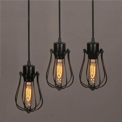 Vintage Light Bulb Retro Industrial Edison 1 Light Metal Shade Ceiling Pendant Lamp Fixture With bulb