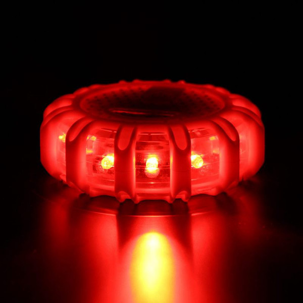 Mini 12* LED Emergency Safety Flare Red Road Flare Magnet Flashing Warning Night Lights Roadside Disc Beacon