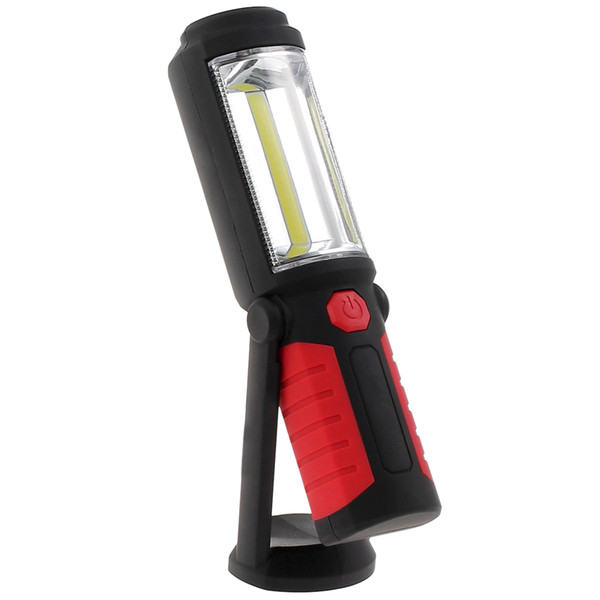 Wholesale- Super Bright COB+LED Magnetic Hand Torch Lamp Work Inspection Light Flexible - Red