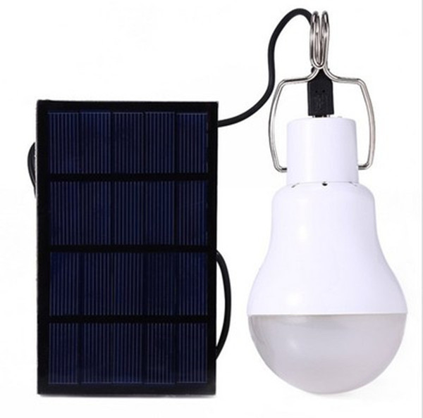 Wholesale- ICOCO 1500mah Lithium Battery Rechargeable Solar Powered LED Bulb Lamp+Solar Panel for Fishing Camping Home Emergency Light