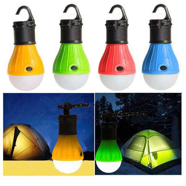 Wholesale 100pcs/lot Portable LED Lantern Outdoor camping hanging LED tent light Bulb Fishing Lantern Lamp Battery Powered Camping Lamp