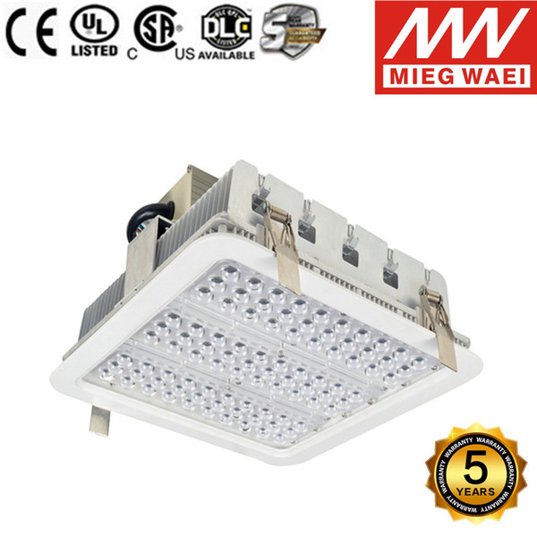 Explosion proof canopy lights finned radiator 100W 150W 180W LED high bay light for GAS Station lights warehouse lamp 5 years warranty