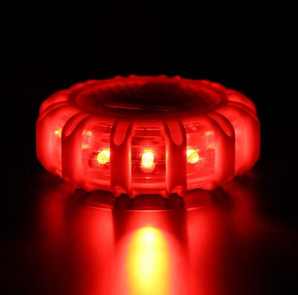 1pcs 12* LED Emergency Safety Flare Red Road Flare Magnet Flashing Warning Night Lights Roadside Disc Beacon For Car Truck Boat