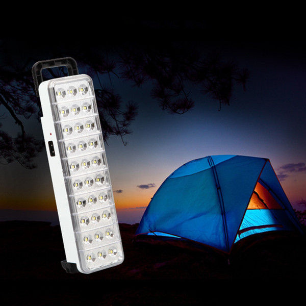 Wholesale Emergency LED light  mini 30 LED Rechargeable Emergency Light Lamp 2 Mode for Home camp outdoor 40