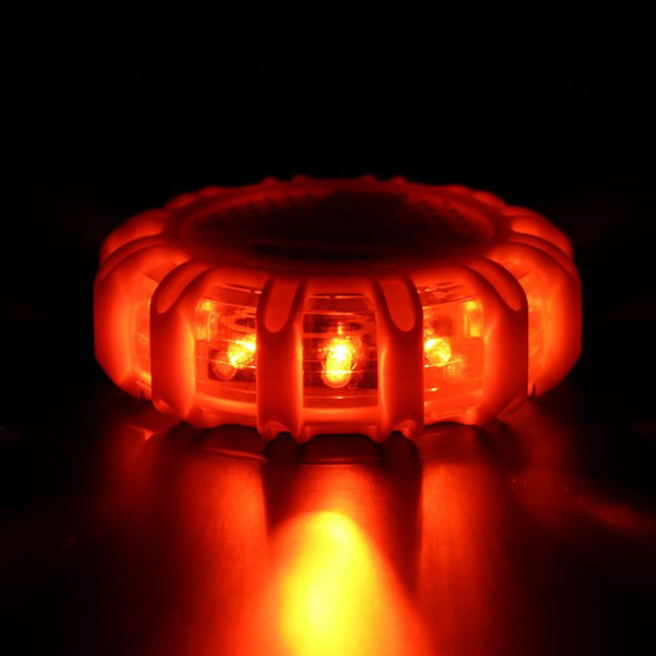 12* LED Emergency Safety Flare Red Road Flare Magnet Flashing Warning Night Lights Roadside Disc Beacon For Car Truck Boat