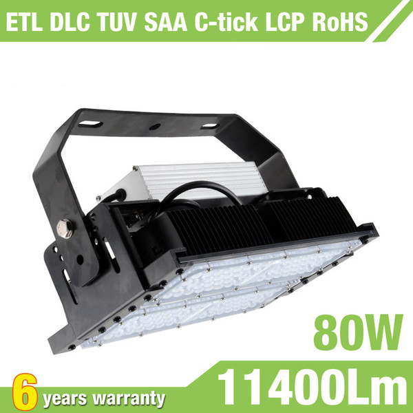 80W LED Flat High Bay Light 11400 Lumen shoe box lamp linear led high bay light IP65 AC100-277V 3030 SMD