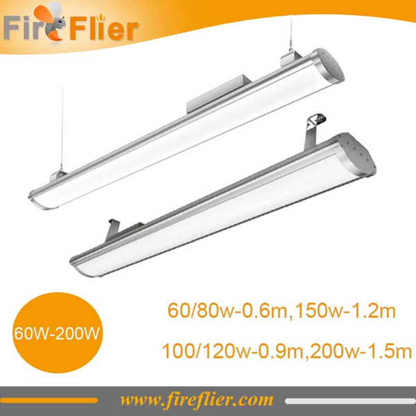 Free Shipping 2pcs 600mm 900mm 1200mm 1500mm ip65 parking lot light led 60w 80w 100w 150w 200w tubes retrofit industrial panel led