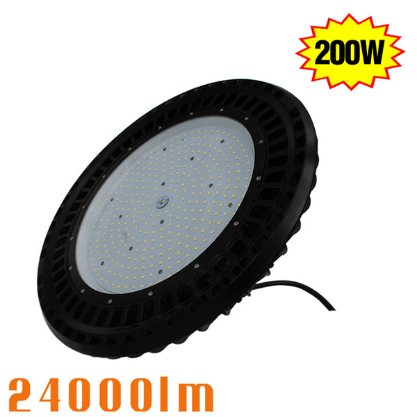 200W High Bay LED Light Replace 1000Watt HPS Bulb for Warehouse Garage Shopping Mall Lighting 120° Beam Angle 5700K