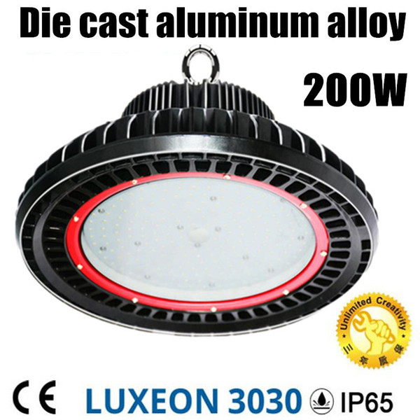 UFO die cast aluminum AC100v-277v 120lm/w ip65 200w led highbay light replace 700W 800W HID HPS metal halide lamp