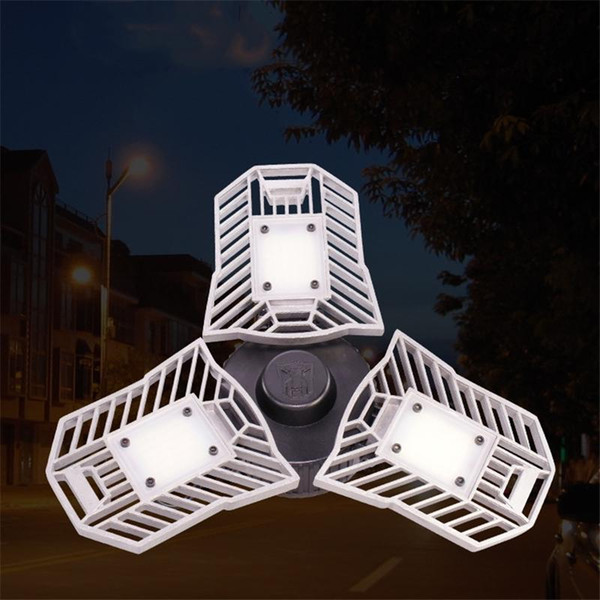 60W E27 Deformable led light Fan-shaped foldable High Brightness indoor lamp 2836 led chips Ceiling Light for Garage/Basement Floodlight