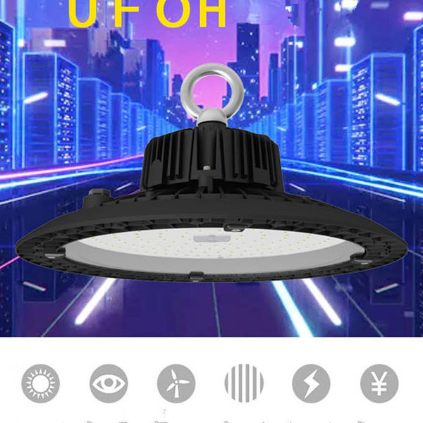 UFO Highbay Lights Sensor 150LM/W 5 years 200W 150W 120W 100W AC100-277V Industrial LED Lamps Motion Induction Waterproof IP65 China Factory