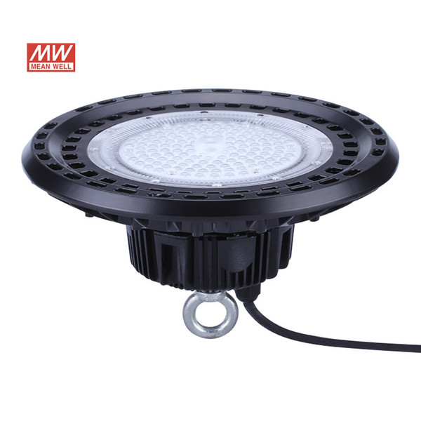 UFO Highbay Lights MW 5-Years 200W 150W 100W AC100-277V PF>0.95 120LM/W Mean Well Industrial LED Lamps Waterproof IP65 Direct Shenzhen China