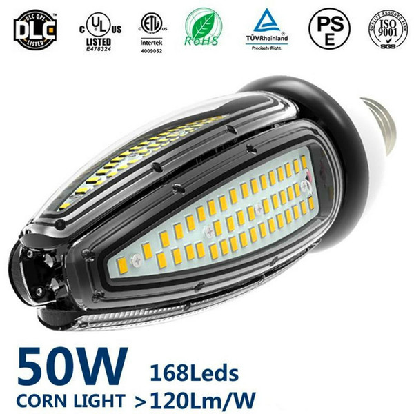 PJS LED Corn Bulb for 120Lm/w High Bay E27 E40 Base 30W 40W 50W Waterproof Indoor Outdoor Road Street Lamp Lighting Fixture