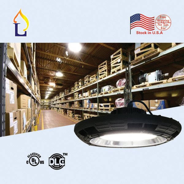 stock in USA 1pcs/lot UL DLC led UFO high bay light 200W Industrial light AC100-277V ip65 5 years warranty led lightin