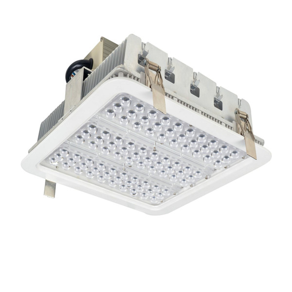 Explosion proof LED canopy lights finned radiator 100W 150W 180W high bay light for GAS Station light warehouse lamp Meanwell 5year warranty