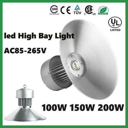 free shipping 200w 150w 100w 80w 50w led High Bay Light led light LED industrial light high bay fitting bridgelux45mil Warranty 3 years