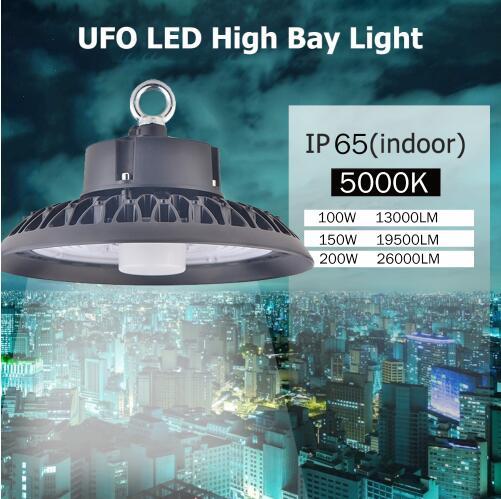 100W 150W 200W LED UFO LED High Bay Lights With Microwave Sensor Waterproof IP65 Industrial Warehouse Garage Light Led Retrofit Lamp