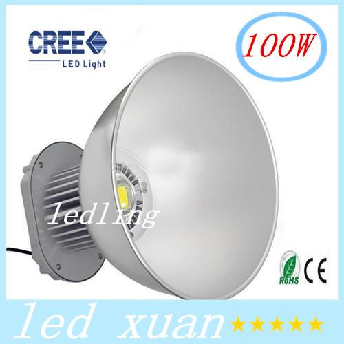 DHL CE ROHS 100W LED High Bay Light 85-265V Industrial LED Lamp 45 Degree LED Lights High Bay Lighting 10000LM for Warehouse factory