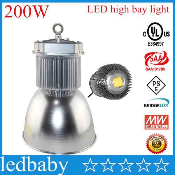 200W LED High Bay Light Meanwell Power Driver AC 85-295V LED Industrial Light Free Shipping by DHL FEDEX