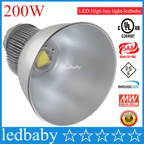 2016 New Style 200W LED High Bay Light Meanwell Driver Bridgelux Chip Free Shipping by DHL FEDEX