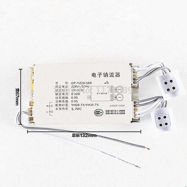 220V 50Hz 0.32A 28+38W Ring lamp electronic ballast,Ceiling fluorescent light electronic ballast,Free Shipping J16725