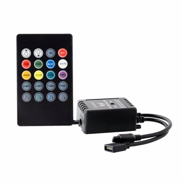 Music controller /Audio sound sensitive for LED RGB Strip with 20keys IR remote for led ribbion DC12v 6A Black Free shipping