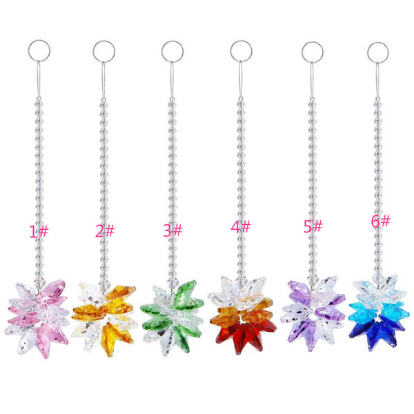 10PCS K9 Crystal Glass Chakra Suncatcher Prism Pendant Hanging Car Crystal Pendant DIY Ornament Wedding Decor W043