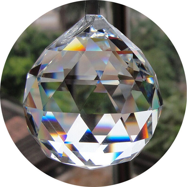 FREE SHIPPING 30mm crystals for chandeliers faceted hanging ball crystal drops for chandelier parts for decoration crystal parts