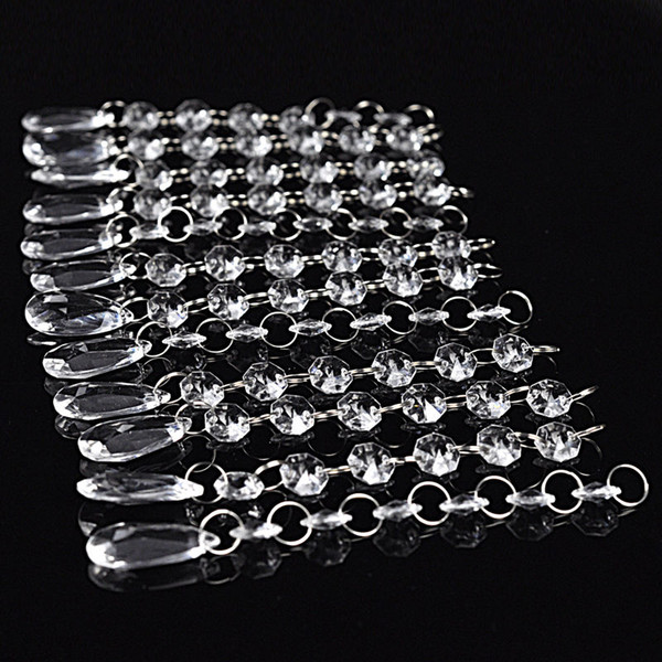 12PCS Acrylic Crystal Clear Bead Garland Chandelier Hanging Wedding Supplies decor Free shipping