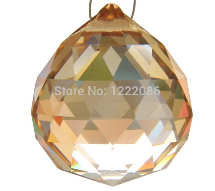 Champagne Glass Crystal 40mm Crystal Ball Chandelier Prisms Pedants suncatcher X'MAS wedding pendants