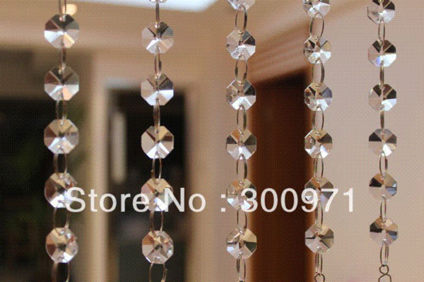 18 inch(45cm)long,5chains/lot ,crystal PRISM PENDANT for HANGING CRYSTAL GARLAND WEDDING STRAND , crystal strands, FREE SHIPPIG