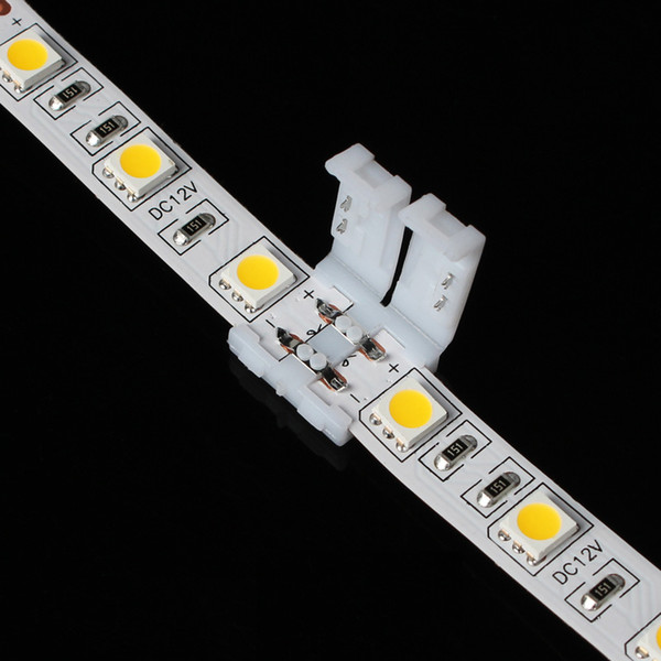 Newest led strip connectors for 8mm 3528 and 10mm 5050 smd and 4pin DC RGB 5050 LED strips light no welding quick led