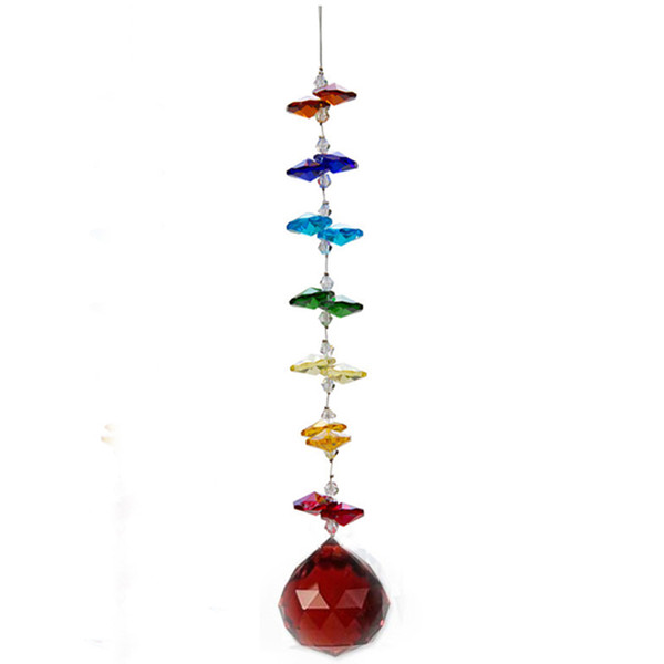 8PCS 40mm Glass Crystal Ball Pendant Hanging Drop Pendant Chakra Suncatcher Prisms Wedding Home Decor WQM175