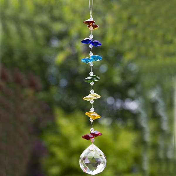 8PCS 20mm Crystal Suncatcher Hanging Ball Pendant Handmade Ornament Wedding Decor Car Hanging Decor Ornament WQM173