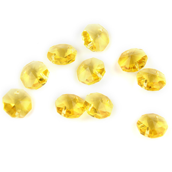 Topaz Two Holes Crystal 14mm Beads For The Bedroom Curtains Are Beautifully Decorated Sell Like Hot Cakes