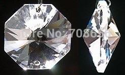 2000pcs 14mm Crystal glass octagon Beads suncatcher prisms glass Chandelier Crystal glass beads for chandeliers chandelier lamp beads