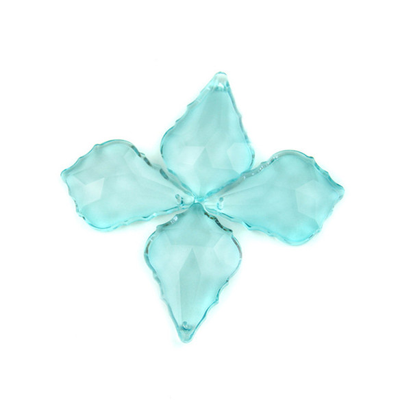 Light Aquamarine 50mm 10PCS Crystal Maple Leaf Chandelier Prism Decorative For Household Bathroom Fixtures Sell Like Hot Cakes