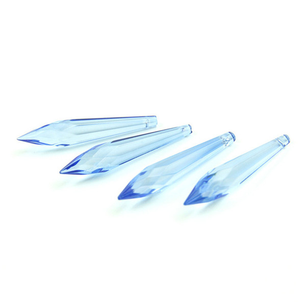 Light Sapphire 10PCS 76mm Multi-faceted Crystal U Drop Prism For Family Bedroom Droplight Decorates Fittings Sell Like Hot Cakes