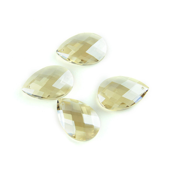 Hot Selling Cognac 38mm 10PCS Crystal Grid Prism For The Family Pendant Lamp Is Beautifully Decorated