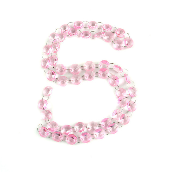 14mm 5 Meters/Lot Crystal Octagon Beads Strand Chain With Metal Rings For Exquisite Furnishings At The Family Restaurant Best Seller