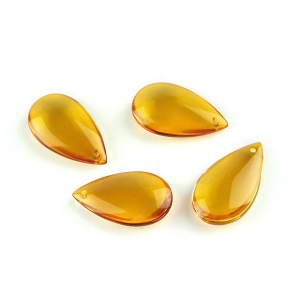 38mm Amber 10PCS Crystal Waterdrop Pendant The Wedding Hall Is Decorated With Chandeliers Sell Like Hot Cakes